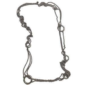 Lia Sophia Silver Tone Inner Circle Multi Strand Long Necklace